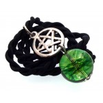 16mm Coloured Quartz Gemstone Sphere Pentacle Pendant